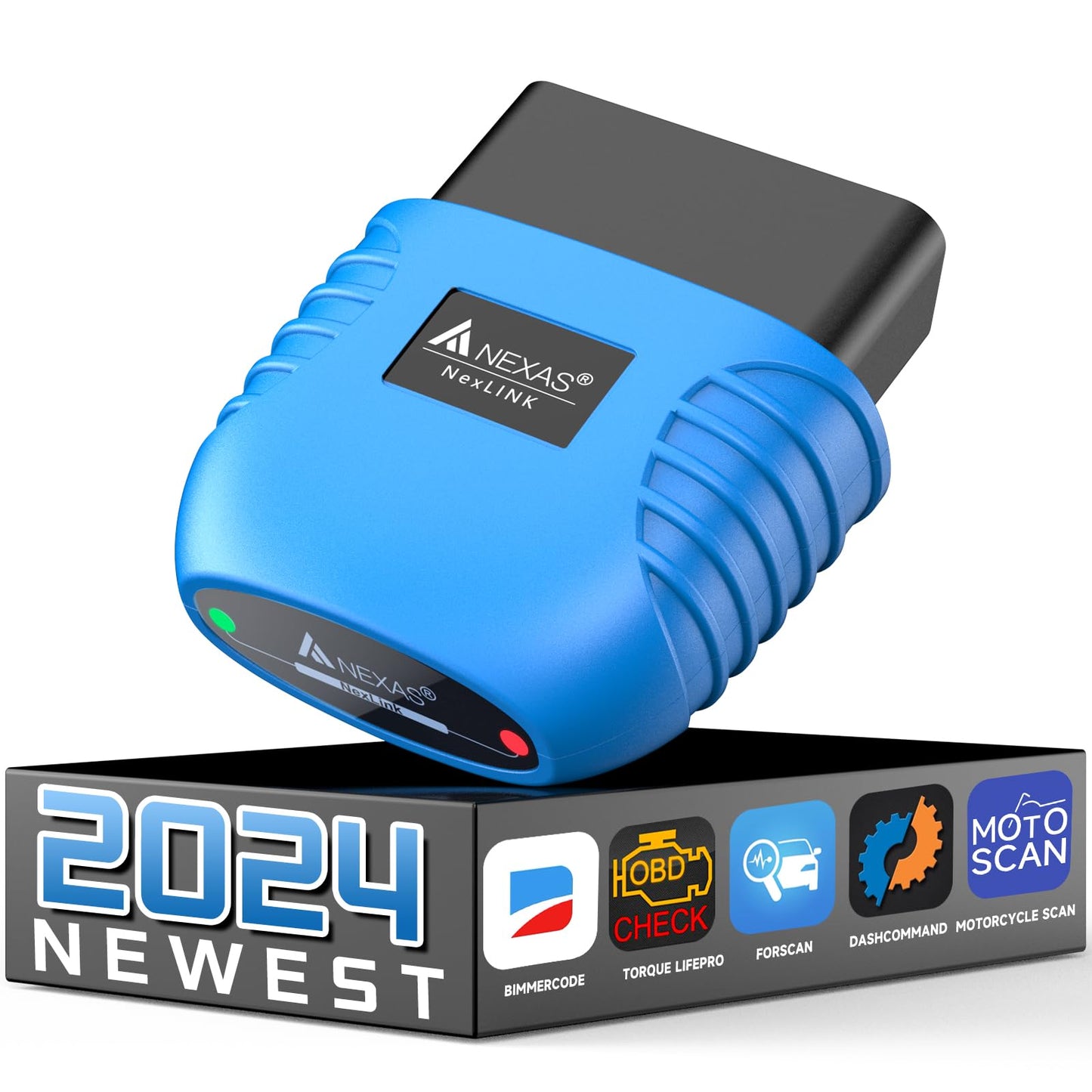 Escáner NexLink OBD2 Bluetooth 5.0, inalámbrico para coche y motocicleta