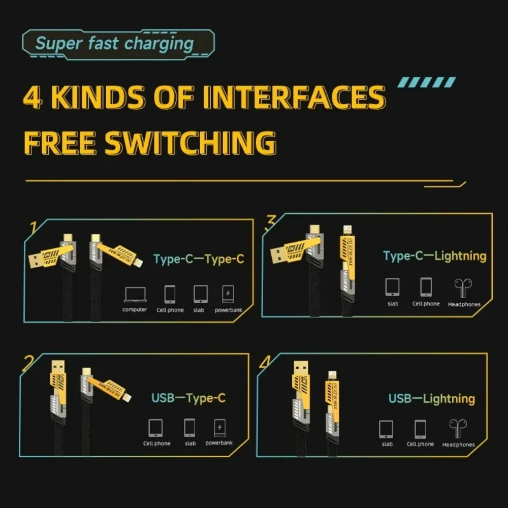 4 in 1 65W Fast Charging Cable
