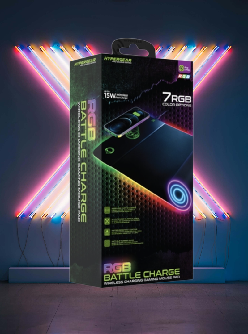 HyperGear Battle Charge Wireless Gaming Mouse Pad with Wireless