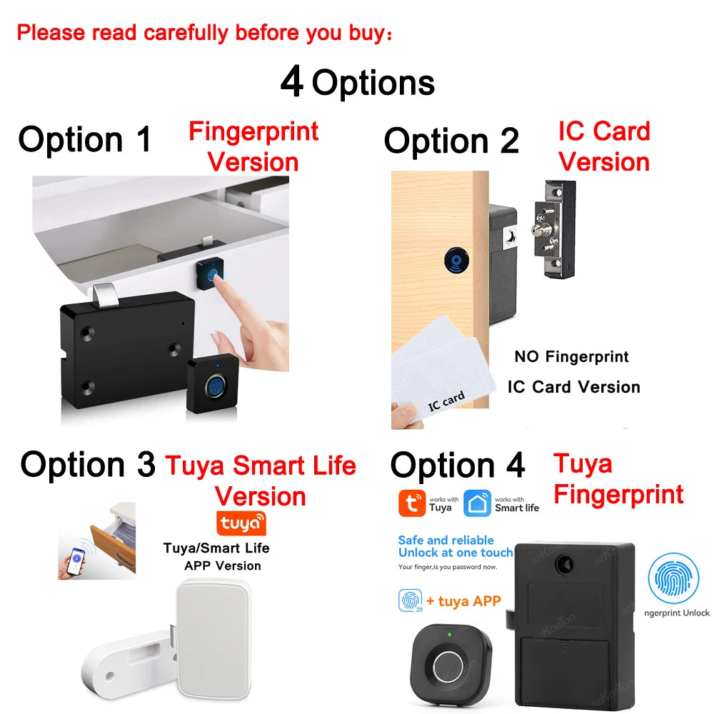 Smart Home Biometric Fingerprint and card Lock Drawer