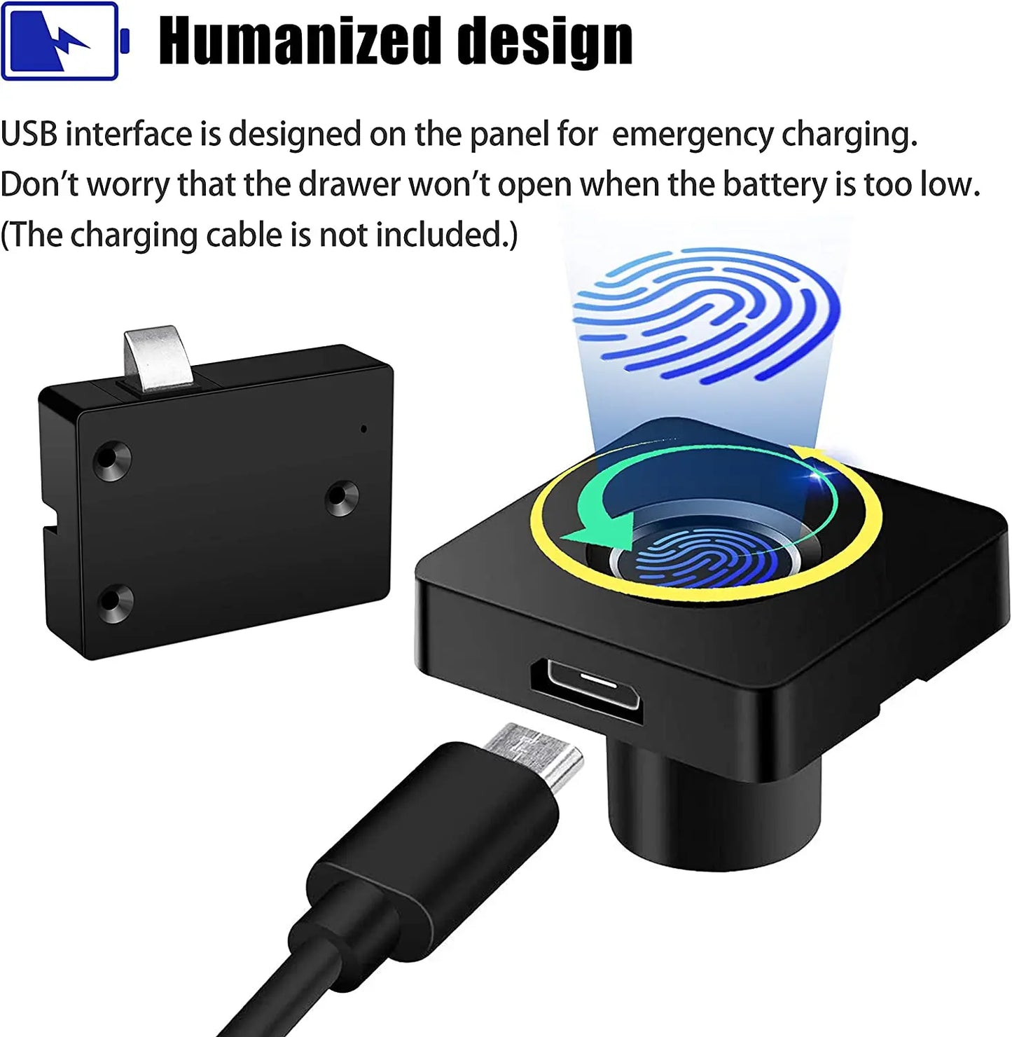 Smart Home Biometric Fingerprint and card Lock Drawer