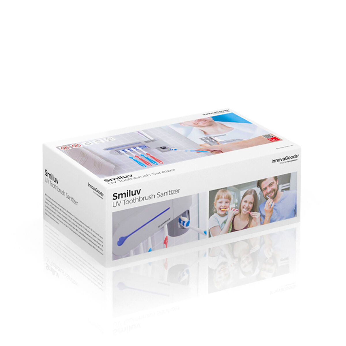 UV Toothbrush Steriliser with Stand and Toothpaste Dispenser