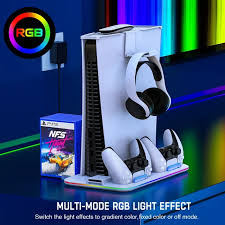 GAMINJA RGB Cooling Base Gamepad Charging Stand For PS5 Console Holder