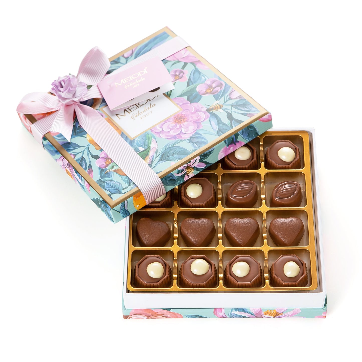 Caja de regalo exclusiva con trufas de chocolate variadas