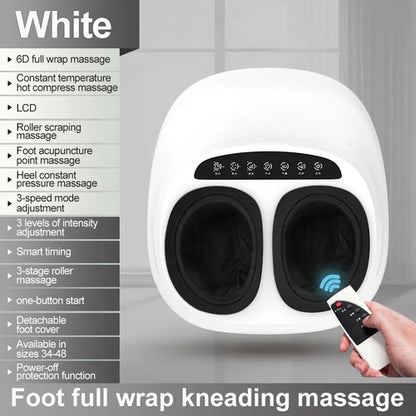 Electric Foot Massager Heating Therapy Shiatsu Deep Kneading Roller