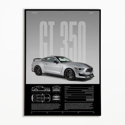 Black & White Famous Cars Posters
