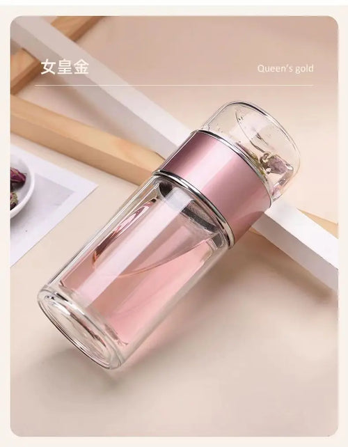 Tea Water Bottle High Borosilicate Glass Double Layer Tea Water - The Swift Market