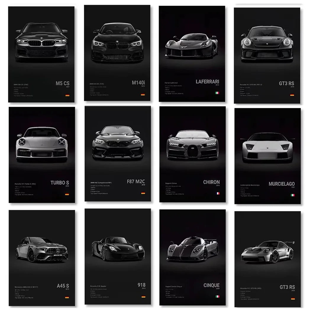 Famous Cars Poster