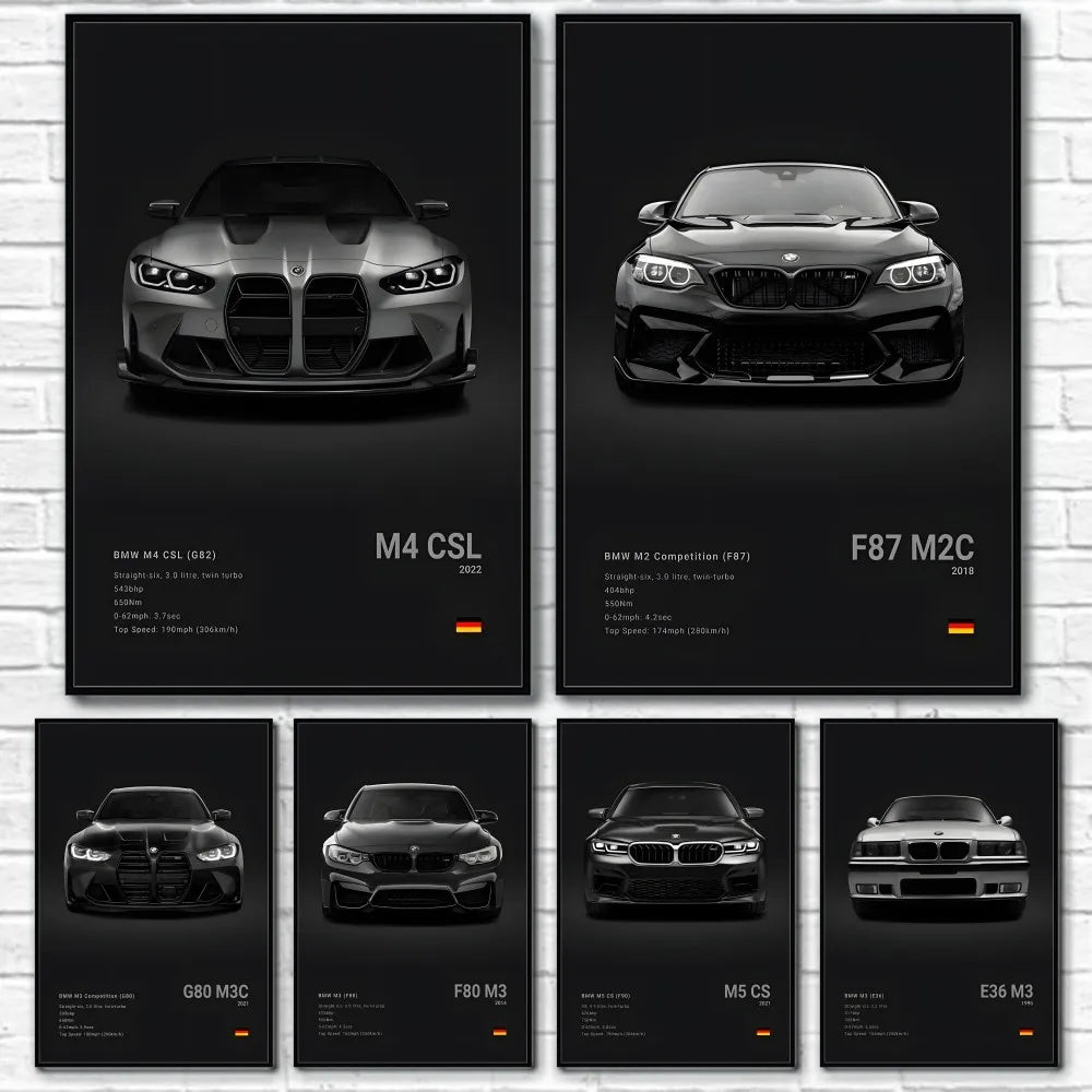 Luxury Black Classic Car Poster