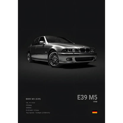 Luxury Black Classic Car Poster