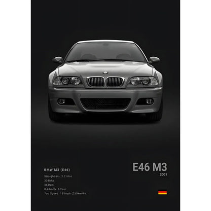 Luxury Black Classic Car Poster