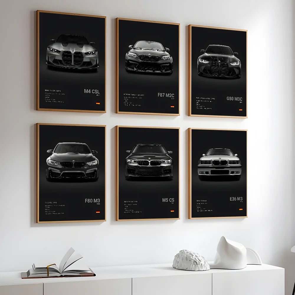 Luxury Black Classic Car Poster