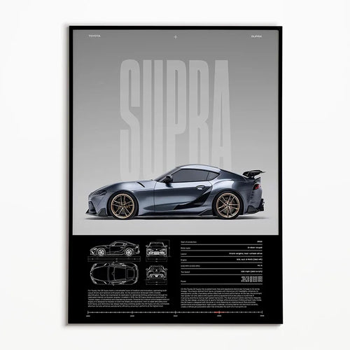 Black & White Famous Cars Posters
