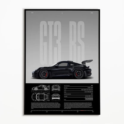 Black & White Famous Cars Posters