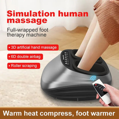 Electric Foot Massager Heating Therapy Shiatsu Deep Kneading Roller