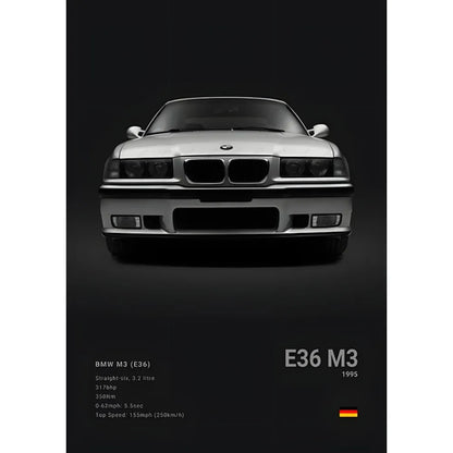 Luxury Black Classic Car Poster