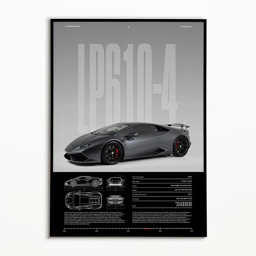 Black & White Famous Cars Posters