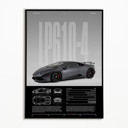 Black & White Famous Cars Posters