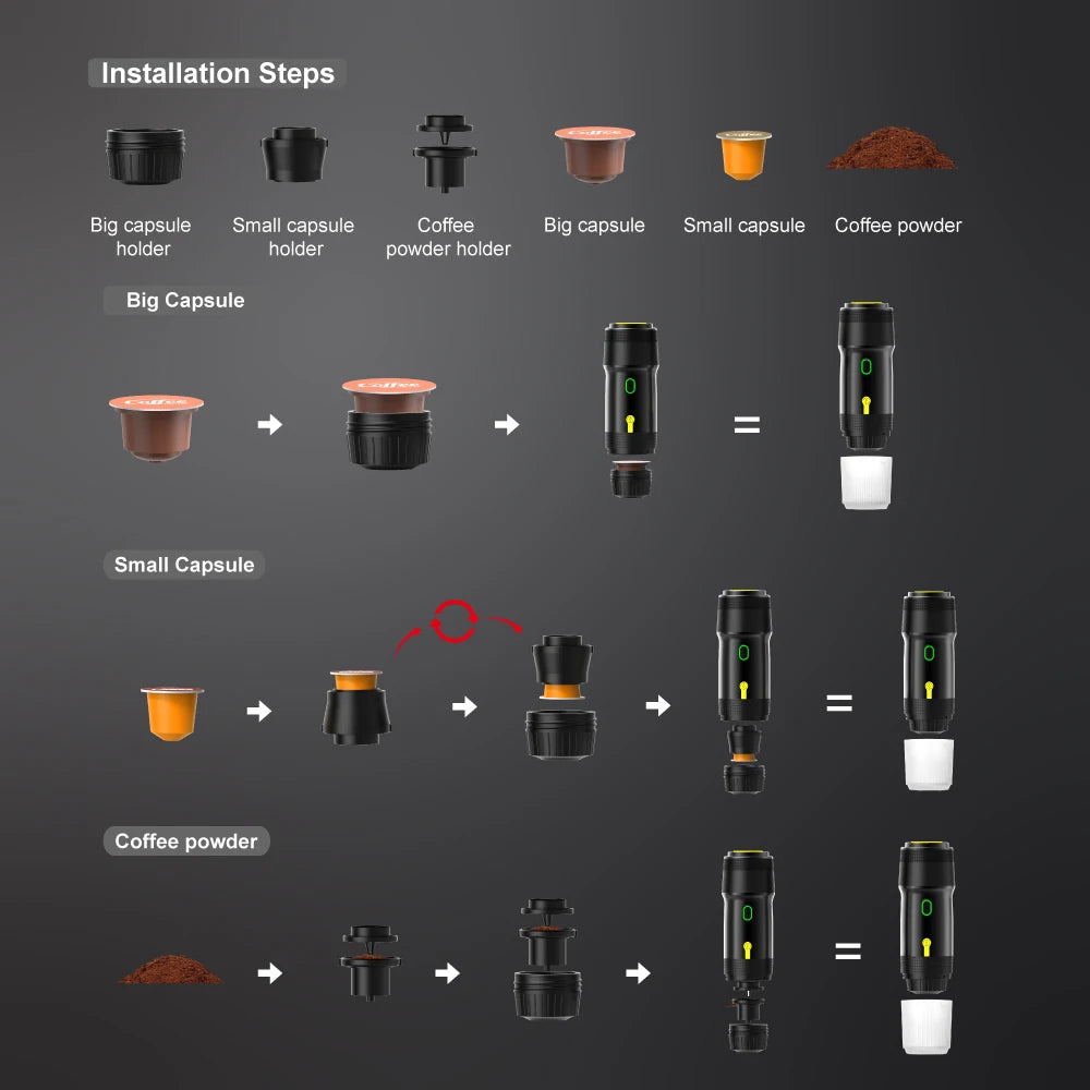 CaféGo 3-in-1 Wireless Portable Espresso Machine