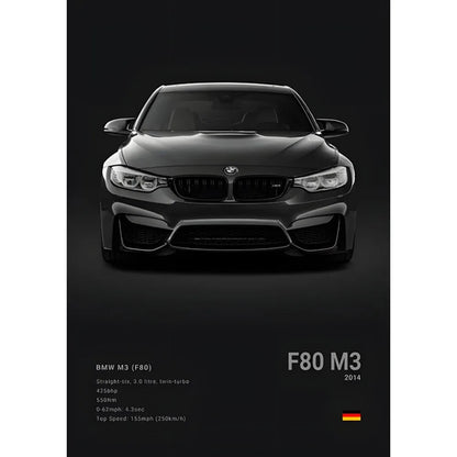 Luxury Black Classic Car Poster