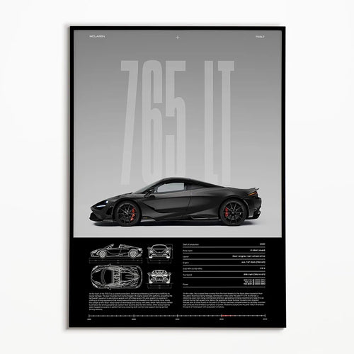 Black & White Famous Cars Posters