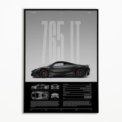 Black & White Famous Cars Posters