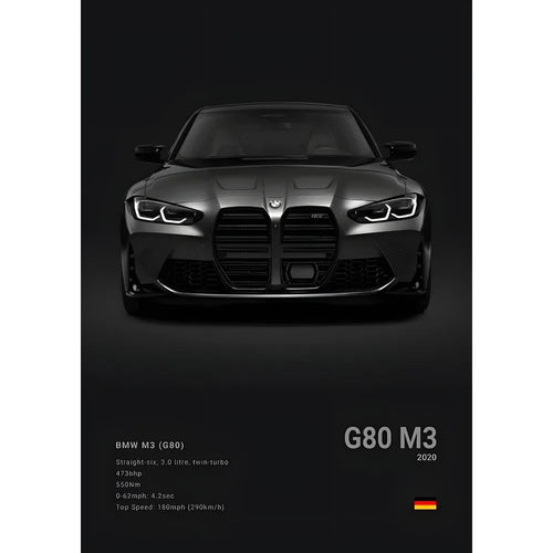 Luxury Black Classic Car Poster