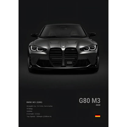 Luxury Black Classic Car Poster