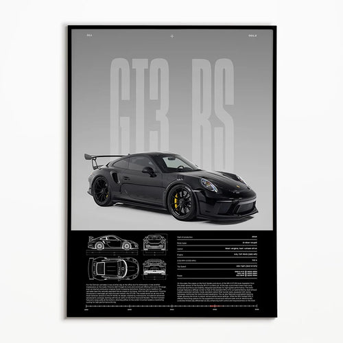 Black & White Famous Cars Posters