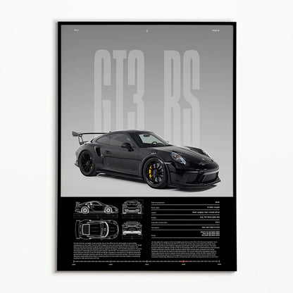 Black & White Famous Cars Posters