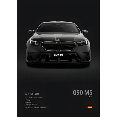 Luxury Black Classic Car Poster