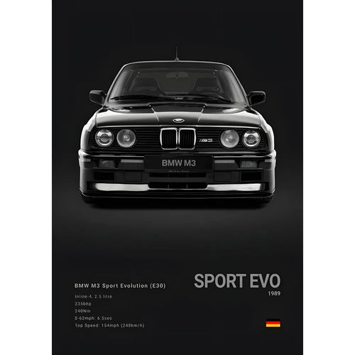 Luxury Black Classic Car Poster