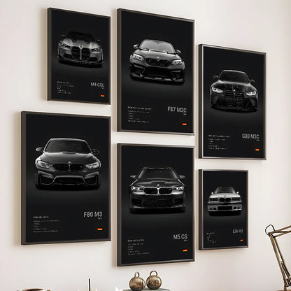 Luxury Black Classic Car Poster