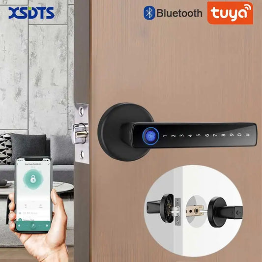 Smart Door Lock Handle With Fingerprint