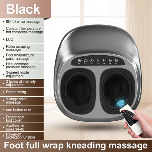 Electric Foot Massager Heating Therapy Shiatsu Deep Kneading Roller