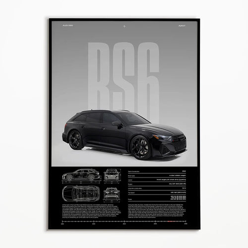 Black & White Famous Cars Posters