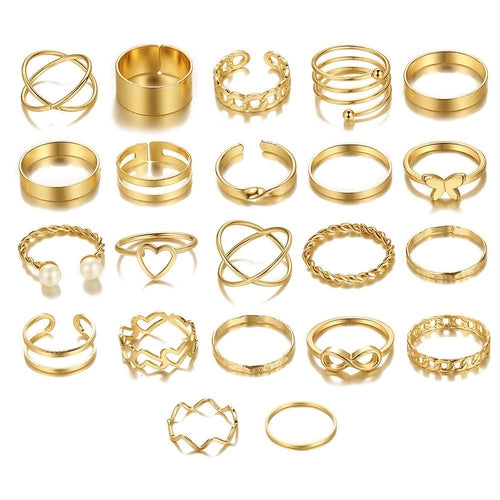 Women's Fashion Multi-Joint Geometric Ring Set